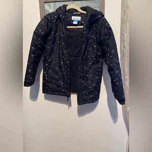 Columbia Girls Medium (10/12)Black Jacket with Purple/Pink Details